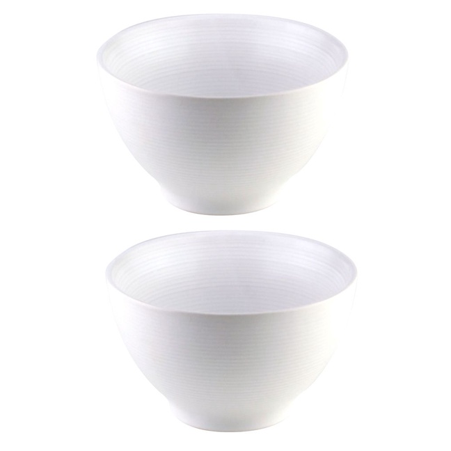 Conjunto com 2 bowls de cerâmica 13cm 620ml branco
