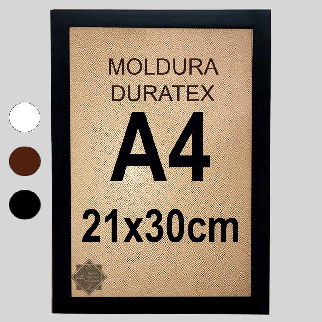 Moldura Quadro A4 Com Duratex 21x30cm SKJ Quadros