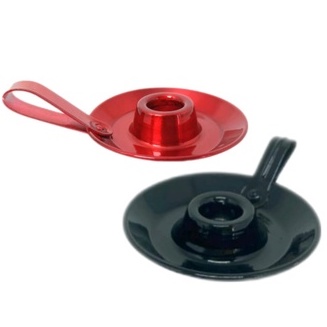 Kit C/2 Porta Vela Colorido Vermelho e Preto Castiçal Suporte Vela Palito Em Alumínio 2 Unidade em Oferta na Shopee