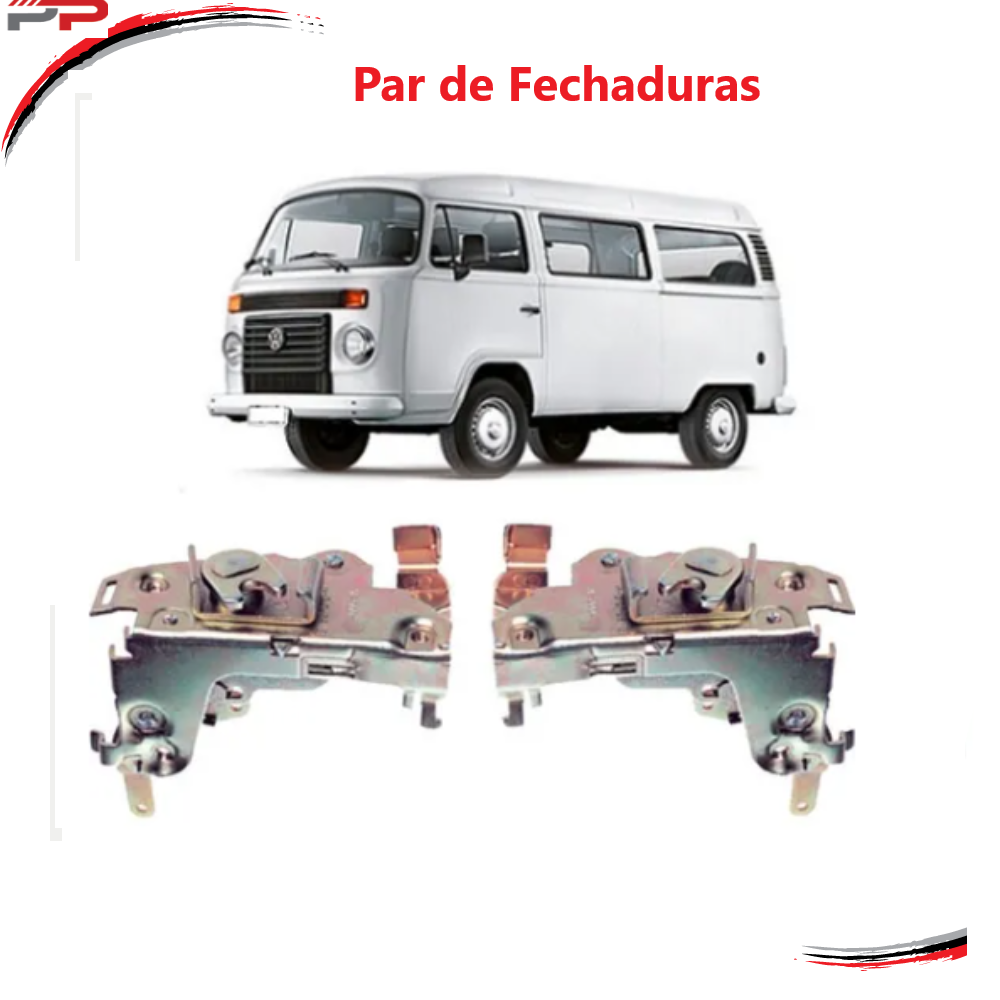Par Fechaduras Portas Dianteira Teiras Kombi Clipper 1975 A 2013 em Oferta na Shopee