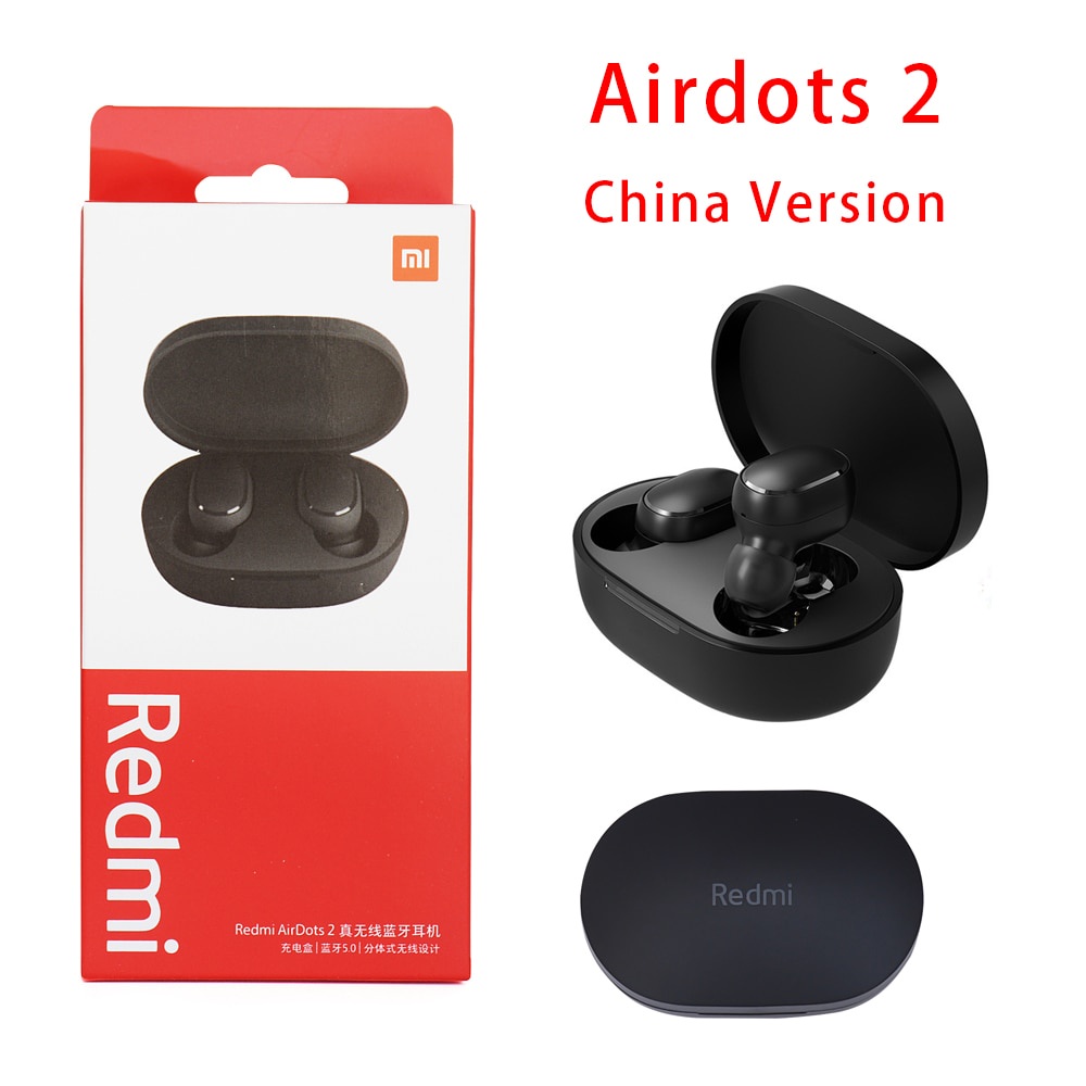 Xiaomi Redmi AirDots 2 Versão Chinesa, Primeira Linha - Preto - Envio Rápido
