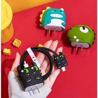 4pcs/set Silicone Carregador Cabo Protetor De Desenho Animado Fofo Compatível Com O Ip 20W