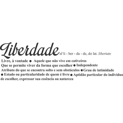 Adesivo Decorativo De Parede Frase Significado De Liberdade | Shopee Brasil