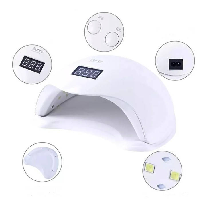 2x cabine sun 5 LED UV manicure aquecimento unha encapsulamento cabine