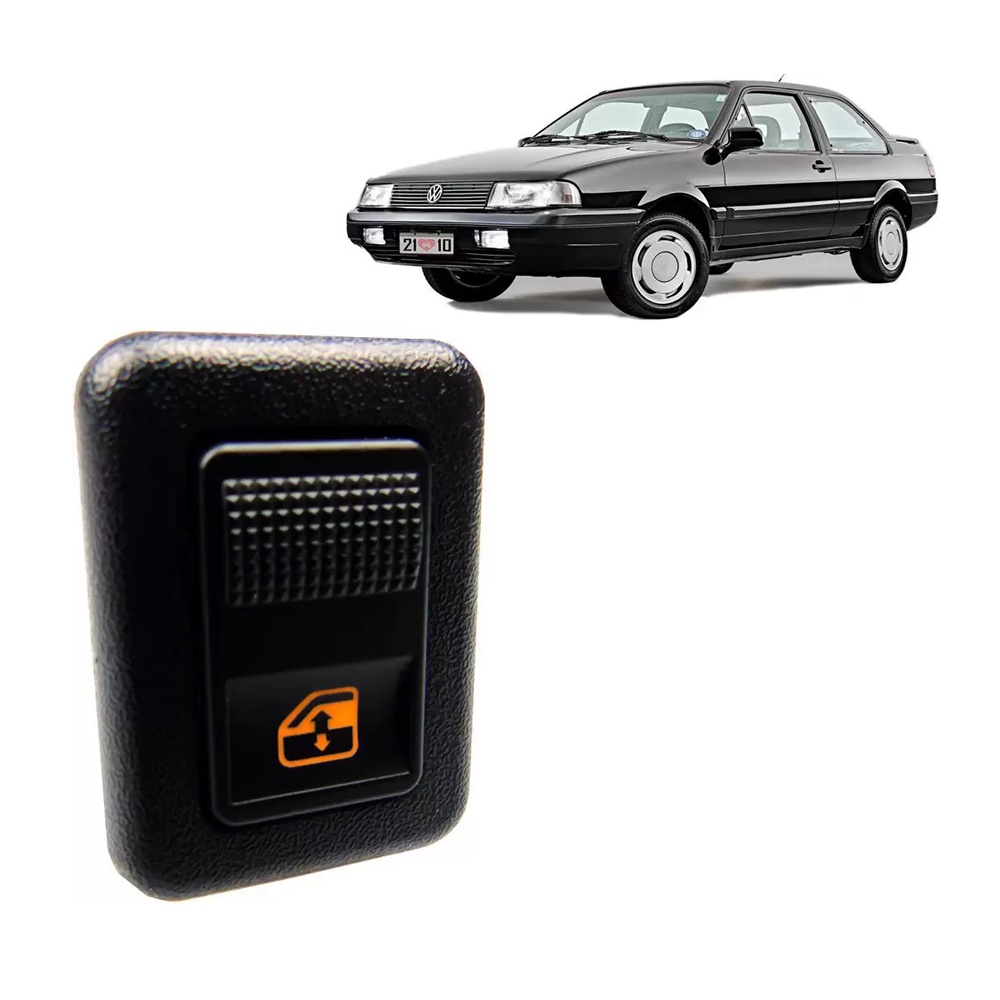 Botao Vidro Eletrico Vw Santana Simples C/ Moldura Dianteira Direita Led VERMELHO / VW0161 em Oferta na Shopee