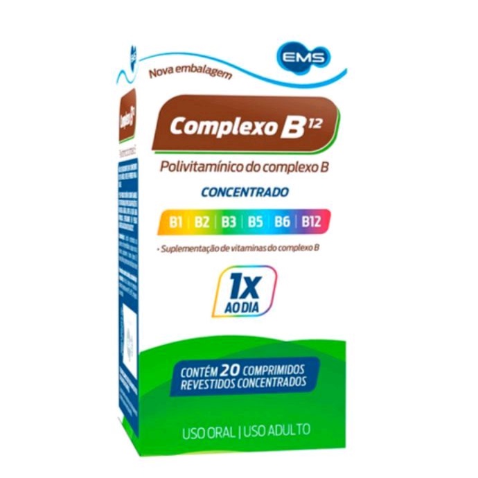 Complexo B Concentrado Ems Vitamina B12 Engordar C/20cps Envio 24 horas Shopee Brasil