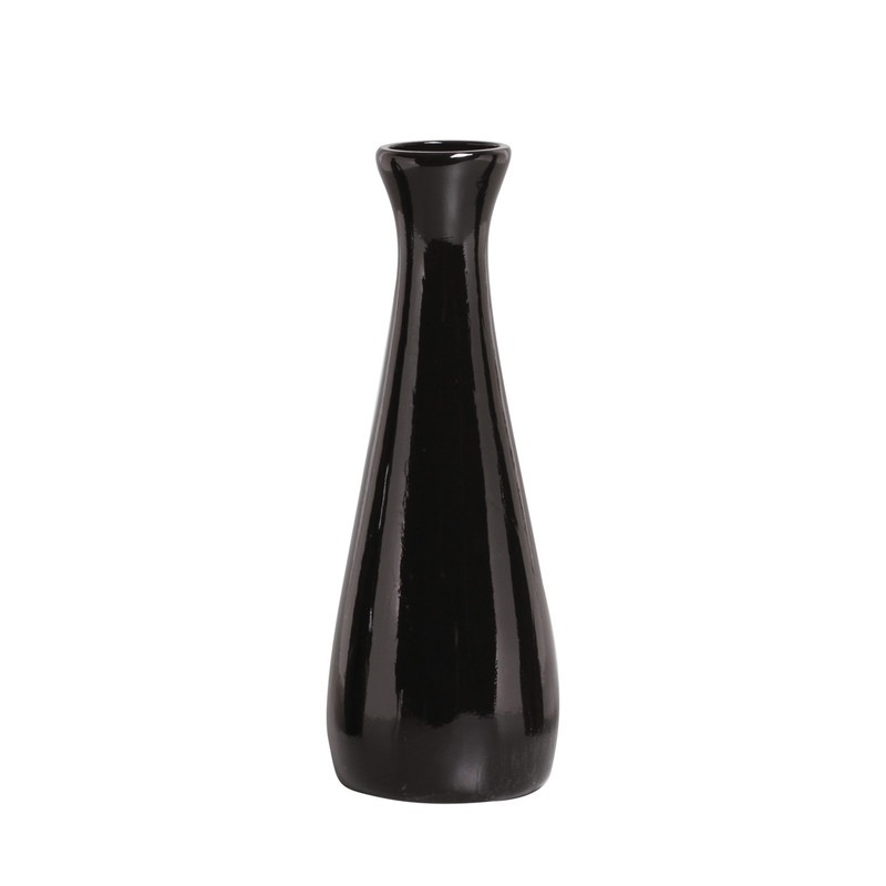 Vaso Líbano Decorativo Preto Cerâmica Decoração Sala