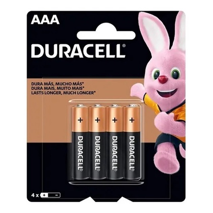 Pilha Alcalina Palito AAA c/4 unidades Duracell - Original