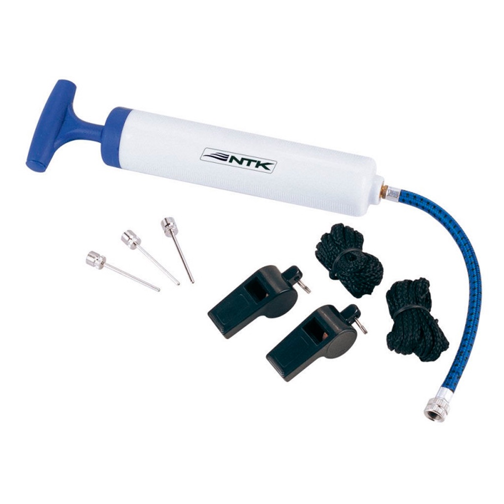Bomba De Ar Para Encher Bola Nautika 3 Bicos + 2 Apitos - Sports & Outdoors