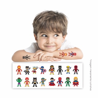 Tatuagem Infantil Temporária Heróis | Kit Festa 16-022