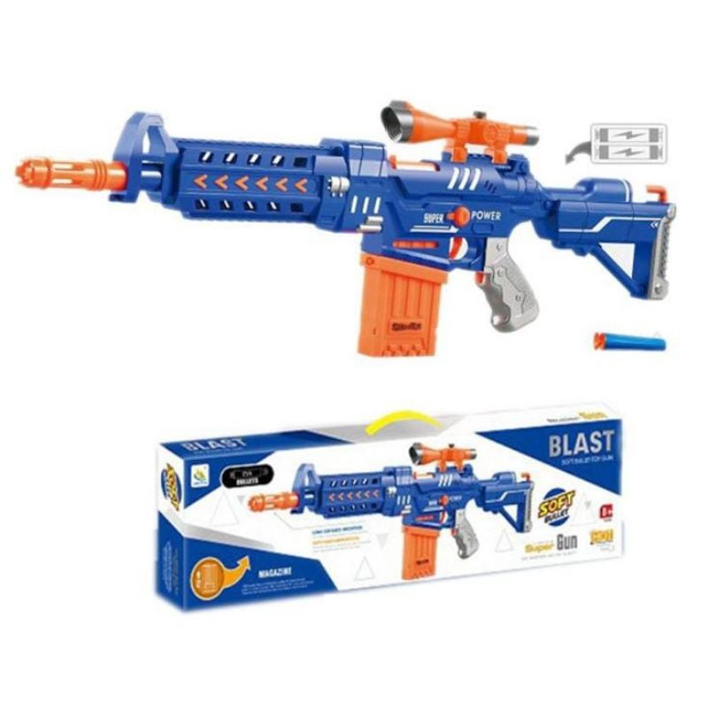 Metrahadora Blaze Storm, estilo Nerf Automática, elétrica, magazine, Soft Bullet 20 dardos