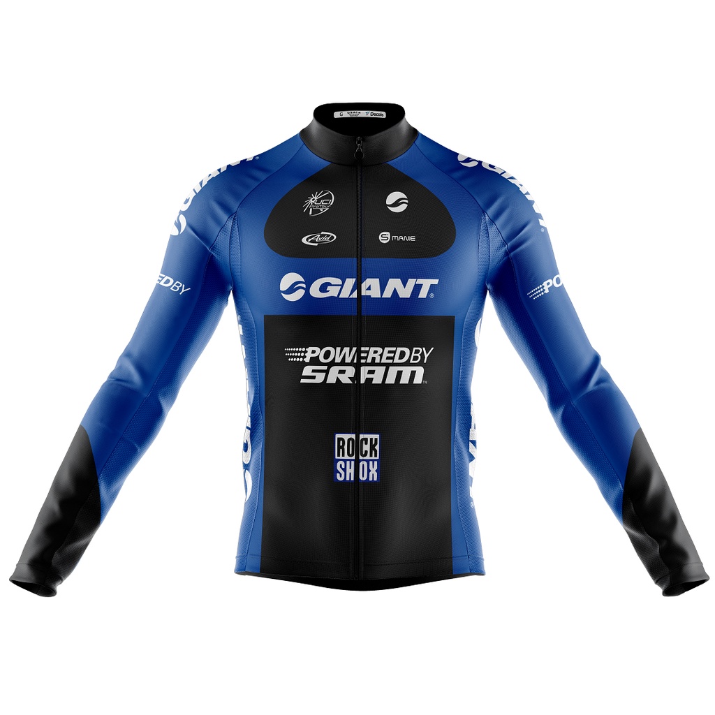 Camisa Ciclismo Giant Manga Longa Bicicleta Ziper Full Mtb Dry Fit