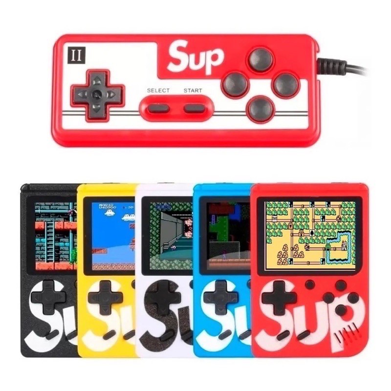 Video Game Portátil SUP Com Controle 2 Jogadores 400 Jogos Mario Pac man  Donken Mini Box Plus - Escorrega o Preço