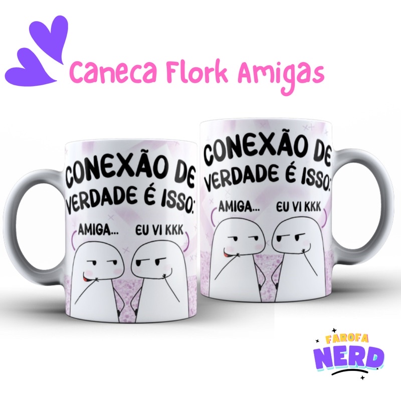 Caneca Flork Bento Meme Amizade Amigas Shopee Brasil