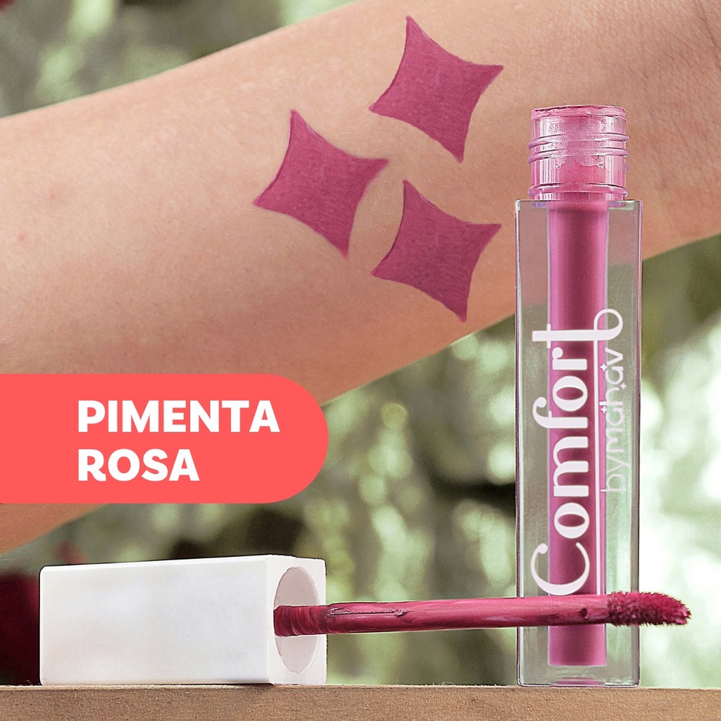 Batom Líquido Matte Comfort Pimenta Rosa Mahav