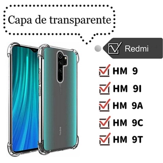 Case Capa Capinha Xiaomi Redmi 9 9A 9C 9T 9I Redmi9 Tpu Anti Impacto Transparente