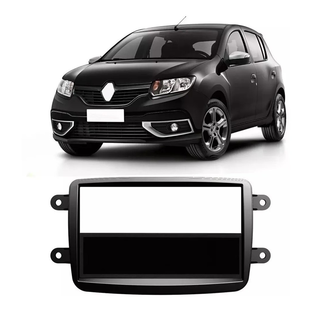 Moldura Dvd 2 Din 1 Din Multimídia Sandero 2011 2012 2013 em Oferta na Shopee