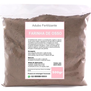 Farinha de osso Fertilizante Orgânico para Jardim e Horta - 500gr