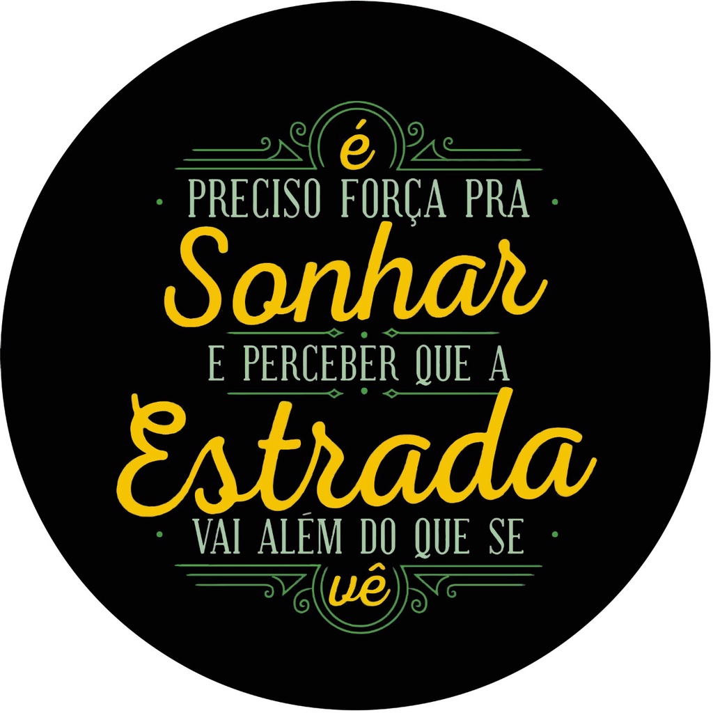 Capa de Estepe para Ecosport Crossfox Aircross Estampa Frases CN1115