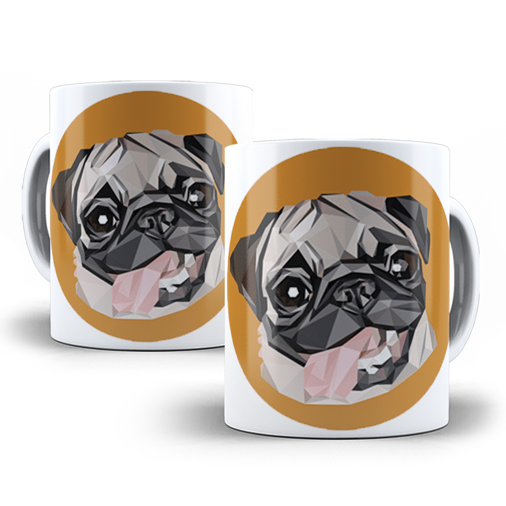 Caneca Pug Desenho - Pug Lovers 2