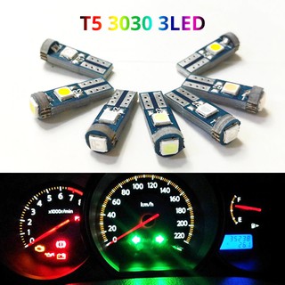 Unidade Lâmpada T5 3 Leds w3w 3030 12v Painel Carro Moto em Oferta na Shopee
