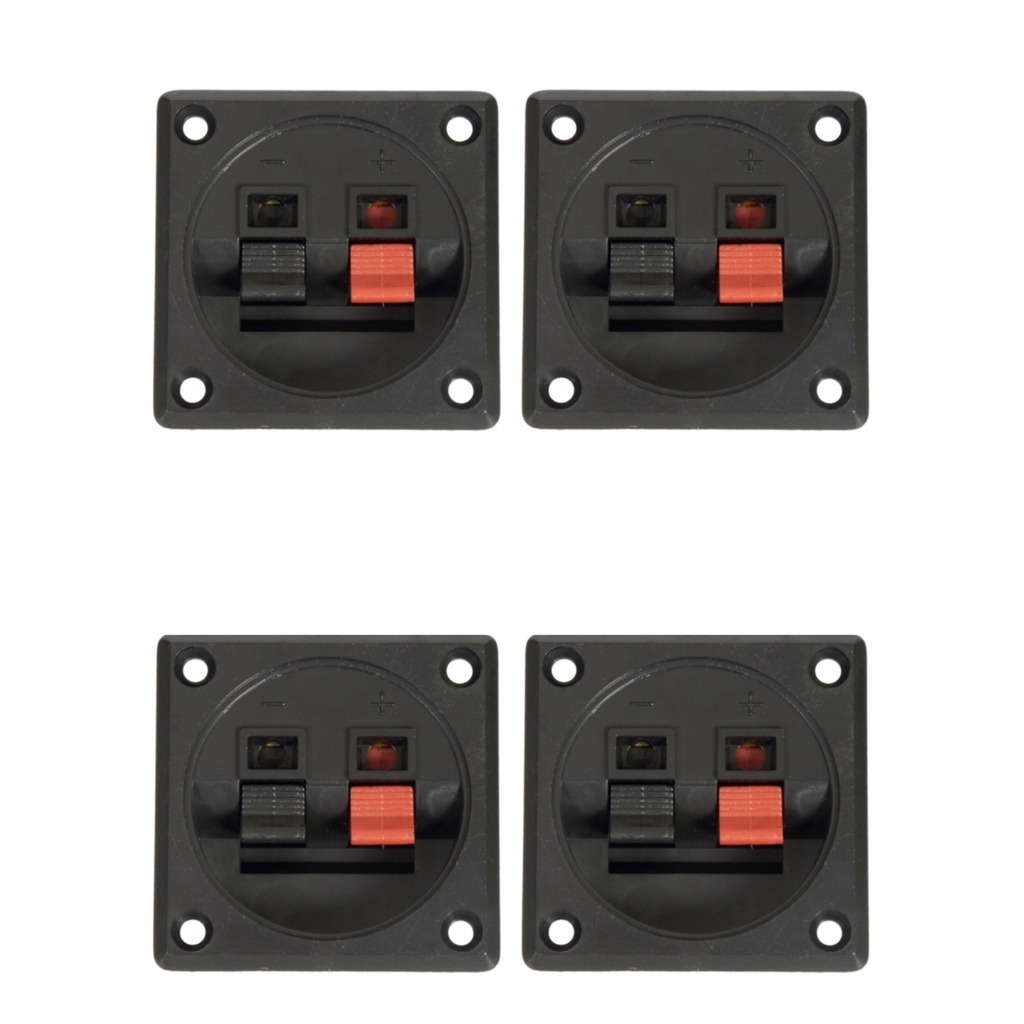 Borne Quadrado Para Caixa De Som Automotiva (Kit c/ 4 pç)