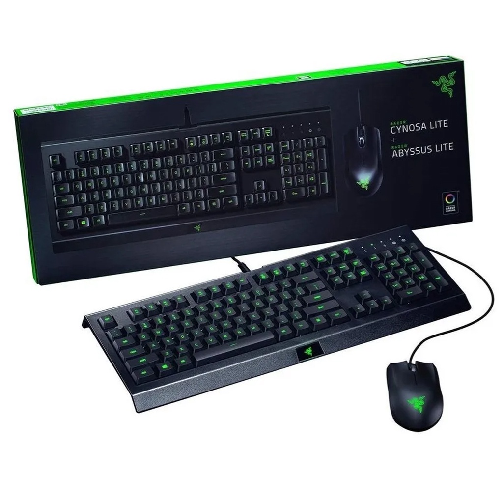 Kit Combo Gamer Razer Cynosa Lite + Abyssus Lite Chroma Esp | Shopee Brasil