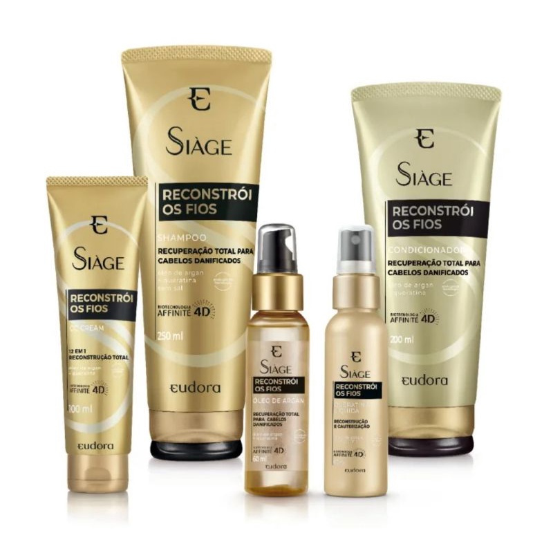 Combo Tratamento Capilar Siàge Reconstrói os Fios (5 itens)