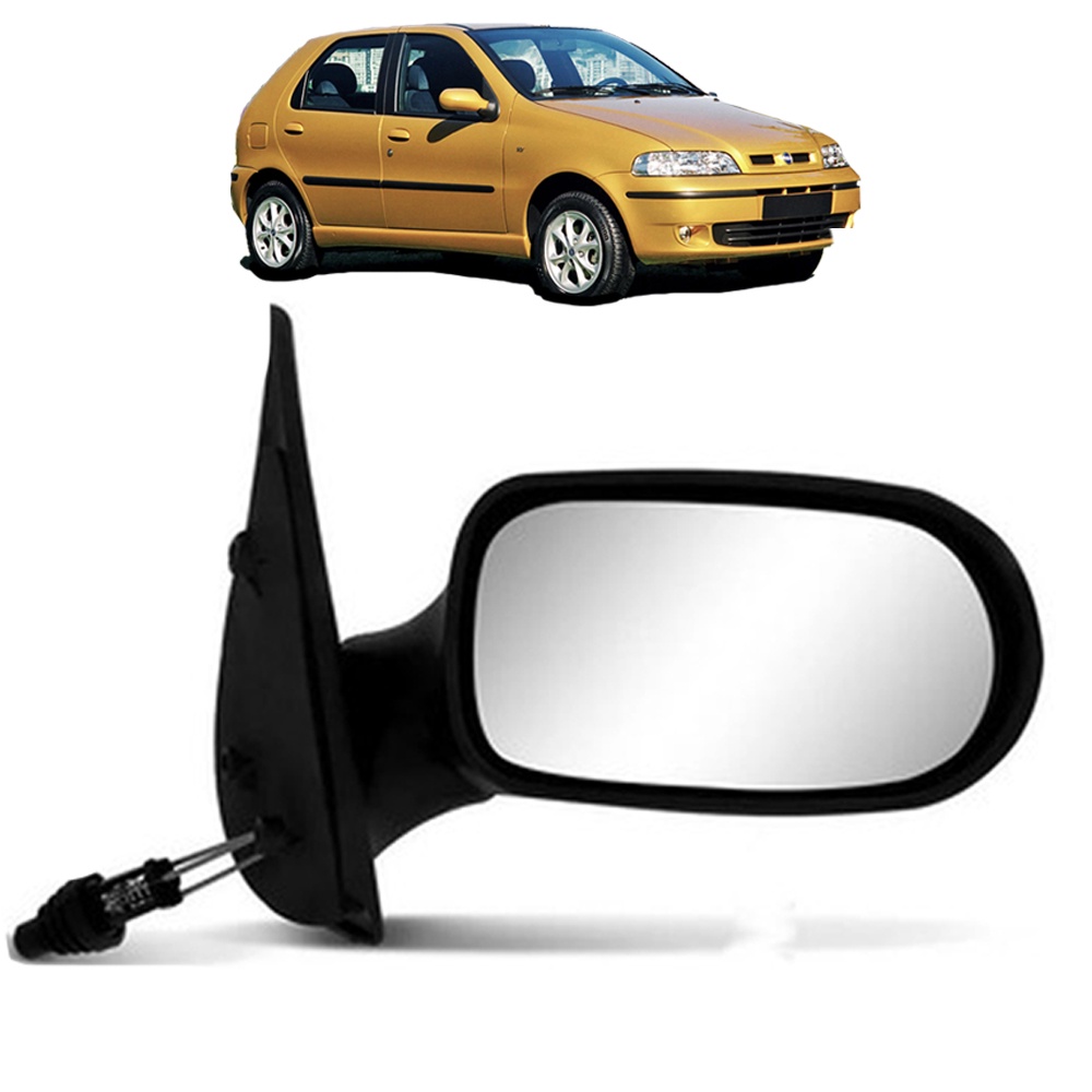 Retrovisor Palio Fire Siena 2001 2002 2003 com Controle 4 Portas Lado Direito