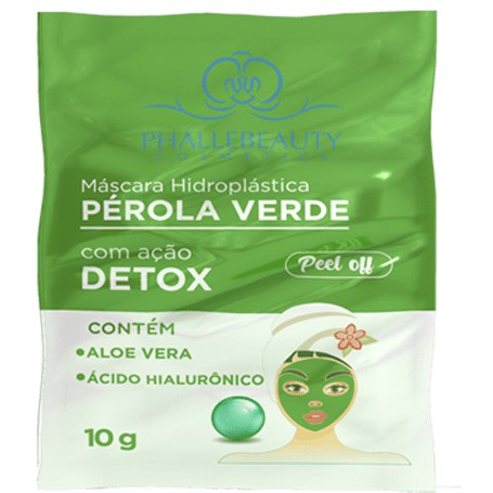 Máscara Facial Hidraplástica Pérola Verde PhálleBeauty PH0514 em Oferta na Shopee
