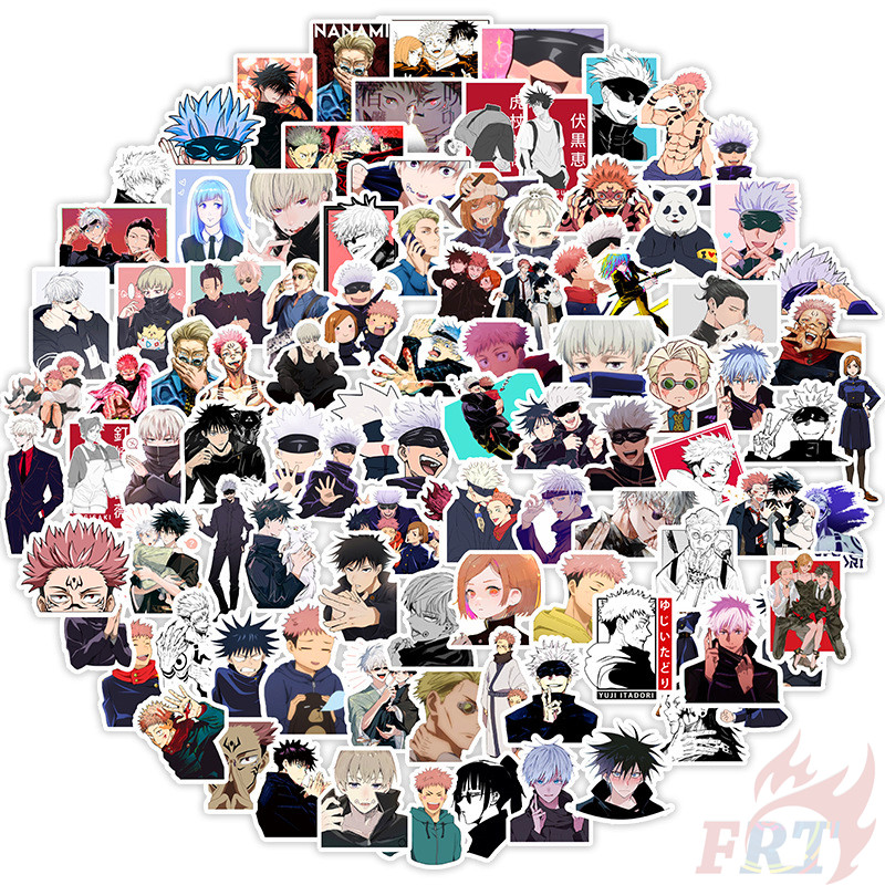 100 Pçs/Set Jujutsu Kaisen-Série D Anime Yuji Aperi Gotori Jojo/Adesivos À Prova'água DIY Decalques Da Moda Doodle