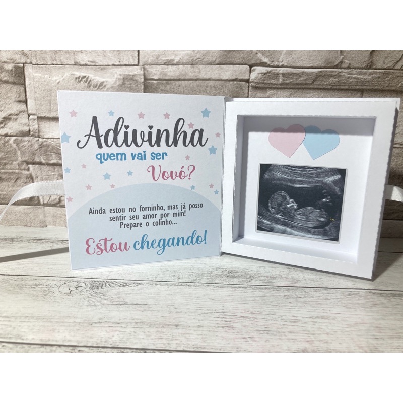 Caixa para  anunciar a gravidez para Vovó