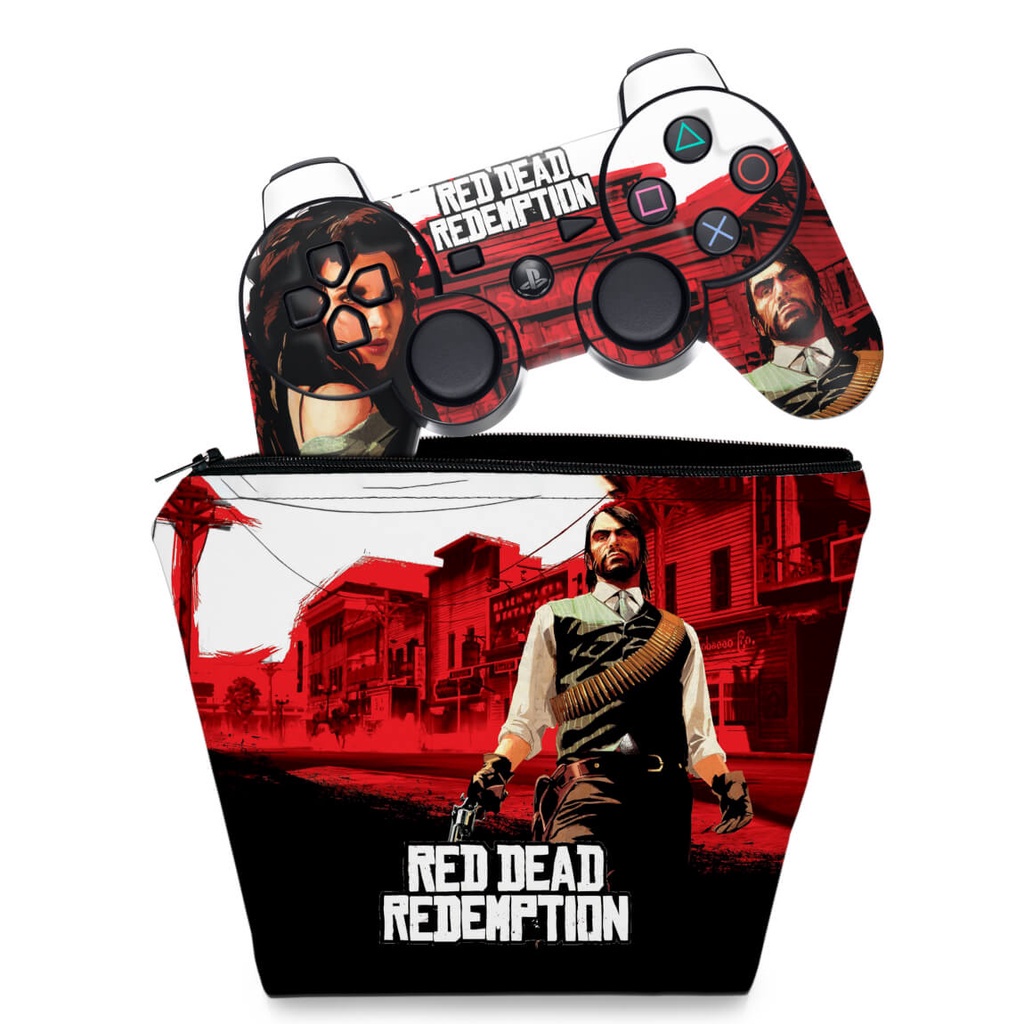 Capa Case e Skin Adesivo PS3 Controle - Red Dead Redemption