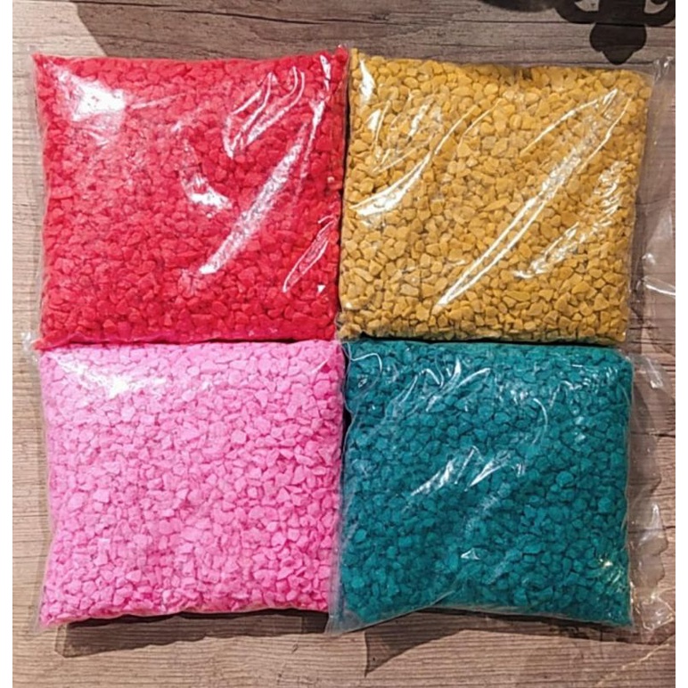 Pacote de pedras coloridas -800gr  para decoração e paisagismo de vasos, plantas, Jardins, Aquários