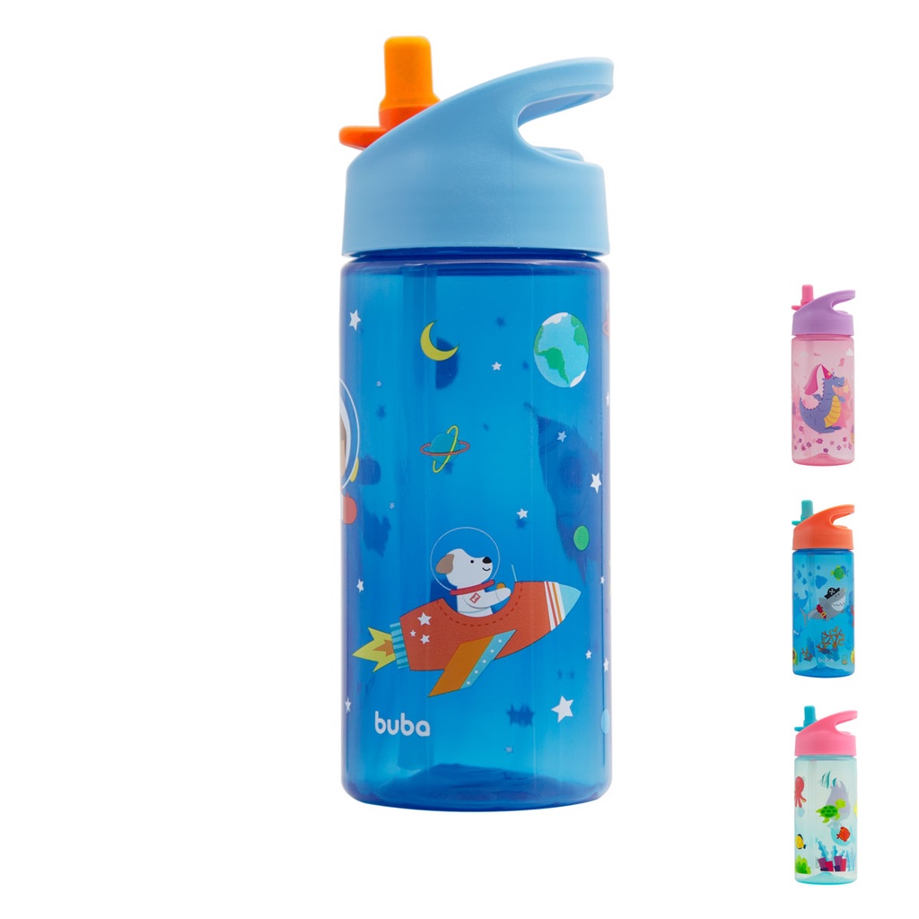 Garrafinha Infantil com Canudo Retrátil e Rígido Aventuras Buba em Oferta na Shopee
