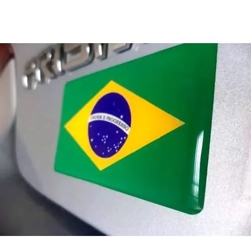 Adesivo Resinado Bandeira Brasil Para Carro e Caminhão 8x5cm em Oferta na Shopee