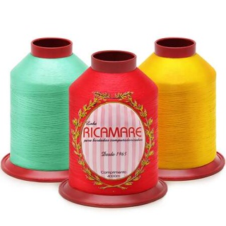 Linha de bordado Ricamare cone 4000 metros em Oferta na Shopee