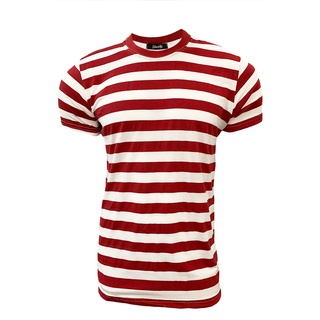 Camiseta Listrada Stecchi Red Casual