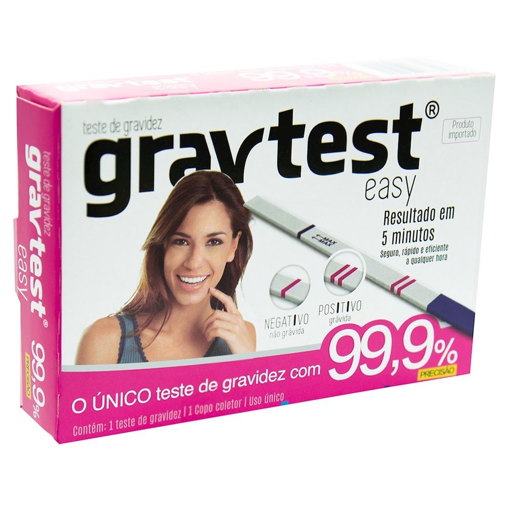 Grav Test Easy Teste De Gravidez 5 Minutos Cimed Shopee Brasil 