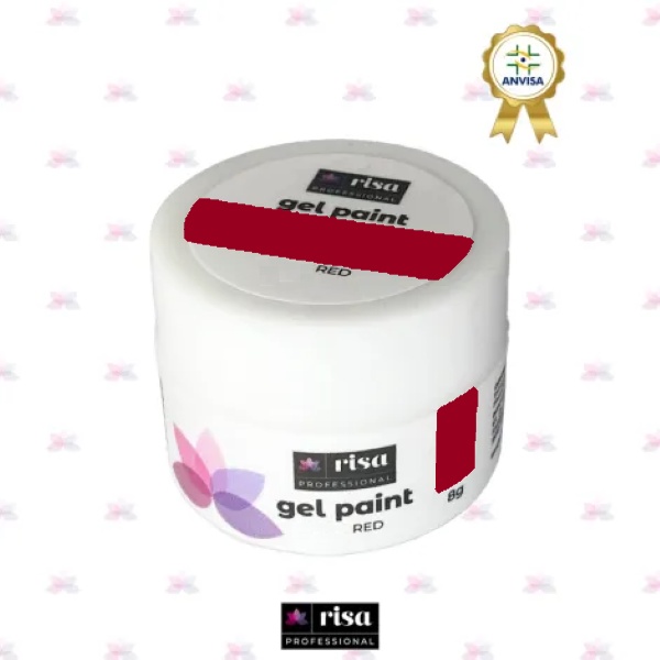 Gel Paint Red Vermelho - 8g Risa Professional em Oferta na Shopee