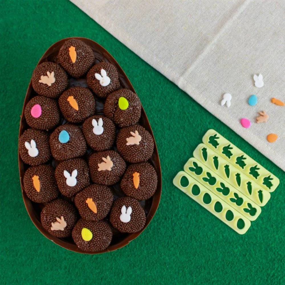 Kit Réguas Cortadoras Miniaturas de Páscoa - 1 unidade Pct. c/ 4 unds. - Blue Star - Rizzo em Oferta na Shopee