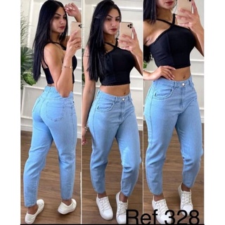 Calça Lisa Moon delave Jeans Premium Sem Lycra