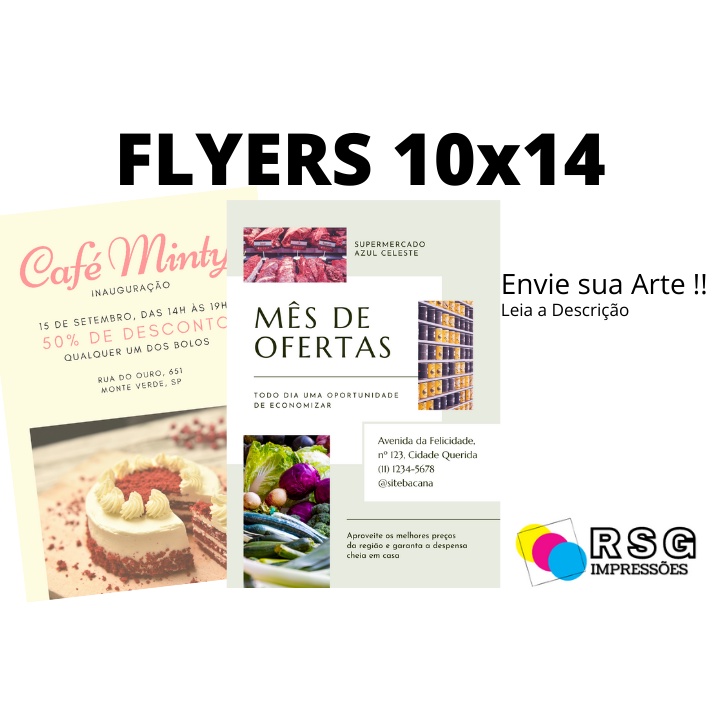 200 Flyers 10x14 cm - Papel 75g em Oferta na Shopee