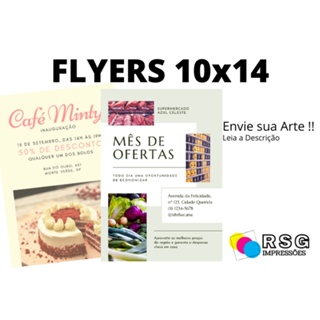 200 Flyers 10x14 cm - Papel 75g em Oferta na Shopee