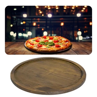 Bandeja Madeira Maciça Redonda de Pizza para Forma 40Cm