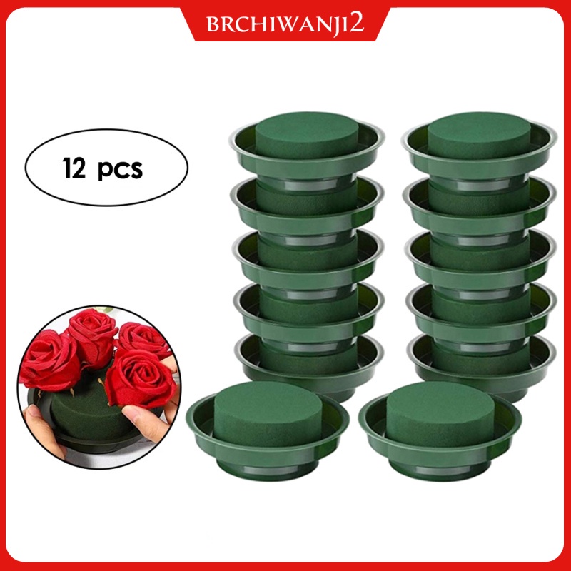 Brchiwji2) 12pcs Blocos De Espuma De Flor, Espuma Floral Redonda Seca Para  Flores Artificiais, Blocos De Espuma De Isopor Verde Para O Casamento Ale @  @ A | Shopee Brasil