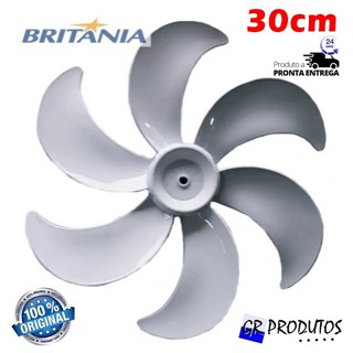 Hélice Britânia Ventilador 30cm 30 6 Pás B30 Turbo Original Meia Lua 8mm em Oferta na Shopee