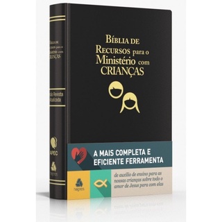 Bíblia de Recursos para o Ministério com Crianças | Apec | ARA | Preta Luxo