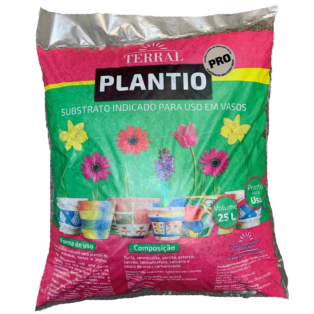 Terral Plantio PRO 25L -Folhagens - Frutíferas - Plantas em geral- em Oferta na Shopee