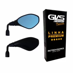 Retrovisor GVS BMW F800 Haste Curta Rebaixada 90º Honda Azul